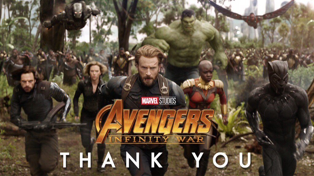 Marvel's tweet photo. Thank you to the best fans in the universe for making Marvel Studios' "@Avengers: #InfinityWar" the most viewed trailer of all time with 230 million views in 24 hours! 👏 https://t.co/aLP7teroBe
