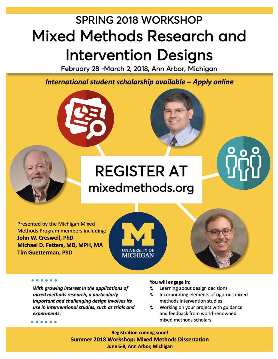 M3RSP's tweet photo. Refine your research project at our Spring workshop and learn about incorporating #mixedmethods into #intervention studies! Sing up now at https://t.co/R06oERB5oy #MMR https://t.co/7vFaxhUp6q