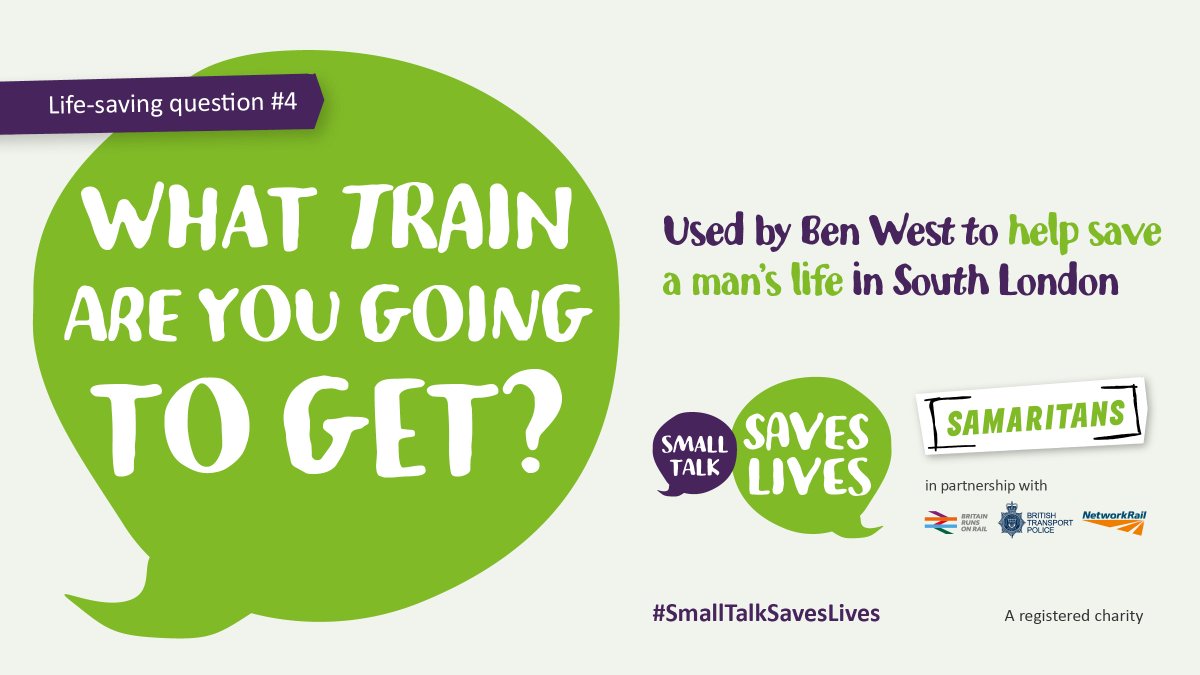 GreaterAngliaPR's tweet photo. We're supporting #smalltalksavelives, the new campaign from @samaritans. A question about the weather or even asking someoneβs name can be enough. You wonβt make the situation worse but you could help save a life and set somebody on a journey to recovery. https://t.co/KhC33xty7G