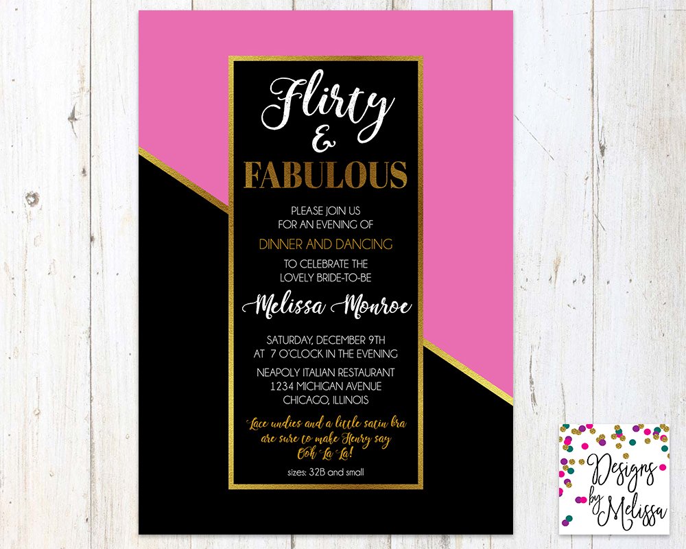 Let's Get Flirty &amp; Fabuolus This Holiday Season! ... We've designed the perfect invitation to help any bride-to-be's best girlfriends to celebrate her last fling before the ring. ow.ly/VsDy30gTufF