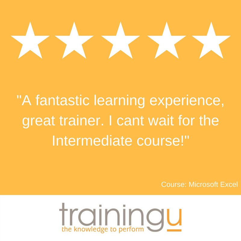 TrainingUIT's tweet image. We love hearing feedback like this! You will be surprised at how much fun our delegates have when learning about what is generally thought to be a boring subject! #ExcelisFun #keeplearning #training #exceltraining