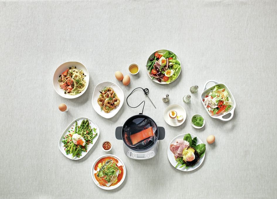 BrevilleUSA's tweet photo. Our precision appliances take the guesswork out of the kitchen and the effort out of cooking. Learn more about the Breville One° Precision Poacher™ at https://t.co/ZudJ8oHRwJ #steaming #poaching #sousvide #precisioncooking #SteamZone #OnePrecisionPoacher #Breville https://t.co/cGXRXYLqMu