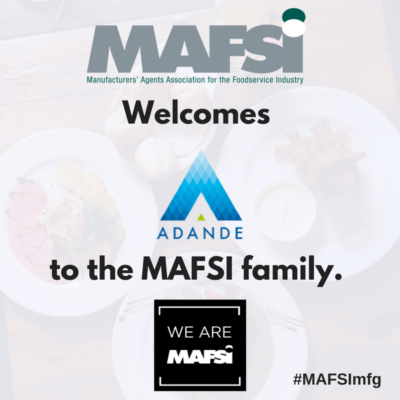 AlisonCodyMAFSI's tweet photo. Join us in welcoming @ChefsloveAdande to the MAFSI family! https://t.co/0RN8aul2LZ #iammafsi #MAFSImfg https://t.co/YdaNGBxhML