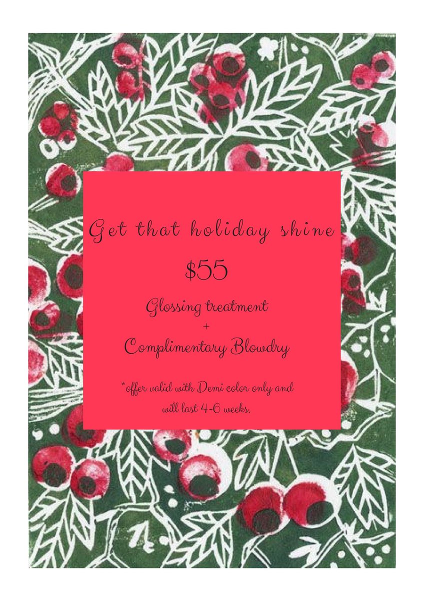 20VolumeSalon's tweet photo. You can’t miss out on this offer! Get that holiday shine your hair is begging you for. Share the love and tag a friend who shouldn’t miss out either! #20volumesalon https://t.co/fJgD6WL8ke