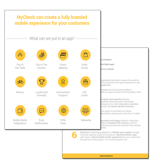 MyCheck's tweet photo. Transform #guestexperience and increase #customerengagement by integrating a #mobilepaymentplatform into your hotel and create a fully branded mobile experience for your customers:
https://t.co/W8TzLy9MJt https://t.co/U32y0pcho1