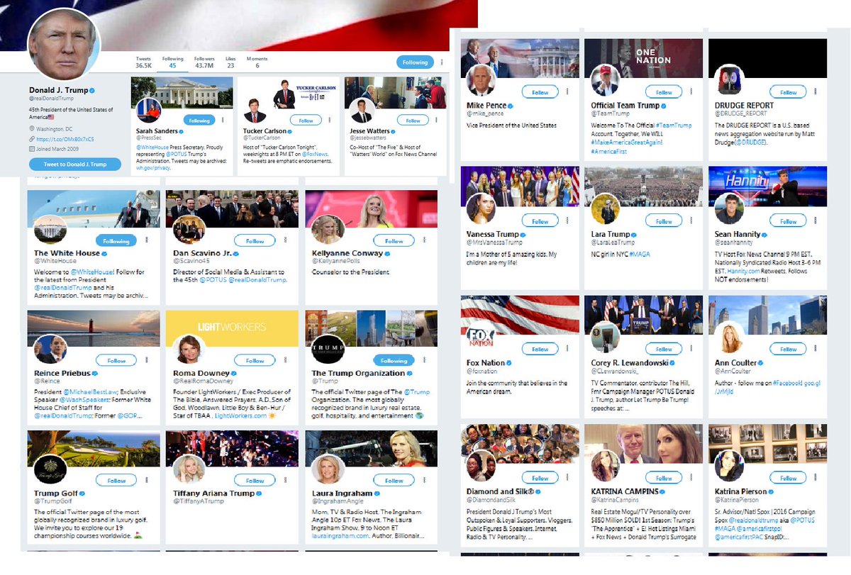Rsyv8071's tweet image. @womensmarch 
and @IndivisibleTeam 
and @DNC 
I think we all need to pay attention to whom @POTUS Don follows - Look at the limited view he has of our world.

Look at who he listens to.

We all know he watches/believes primarily @FoxNews 
#LimitedView
#LimitedKnowledge