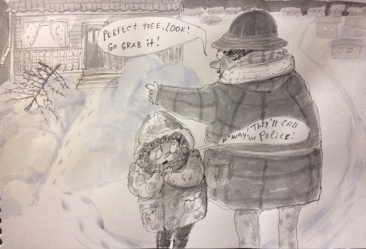 juliakarlinsky's tweet photo. Based on an actual event. All Soviet emigrants did it back in the 80s 😉🎄 #humor #art #emigrationstories https://t.co/zNdPTlpa77