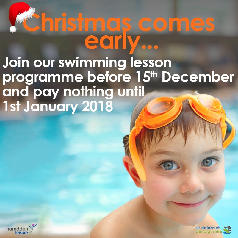 NovaPrestatyn's tweet photo. Christmas comes early! Pay nothing until 2018....
@DenbighshireL
https://t.co/WftGxIteYo
*excludes Corwen Leisure Centre https://t.co/2qW58XGEtR