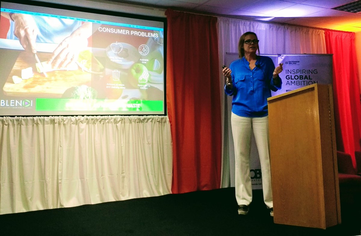 The future of food is health &amp; technology - the first pitch is by Yvonne Dolan @BlendiSmoothies for smoothies on the go #innovate #wellness