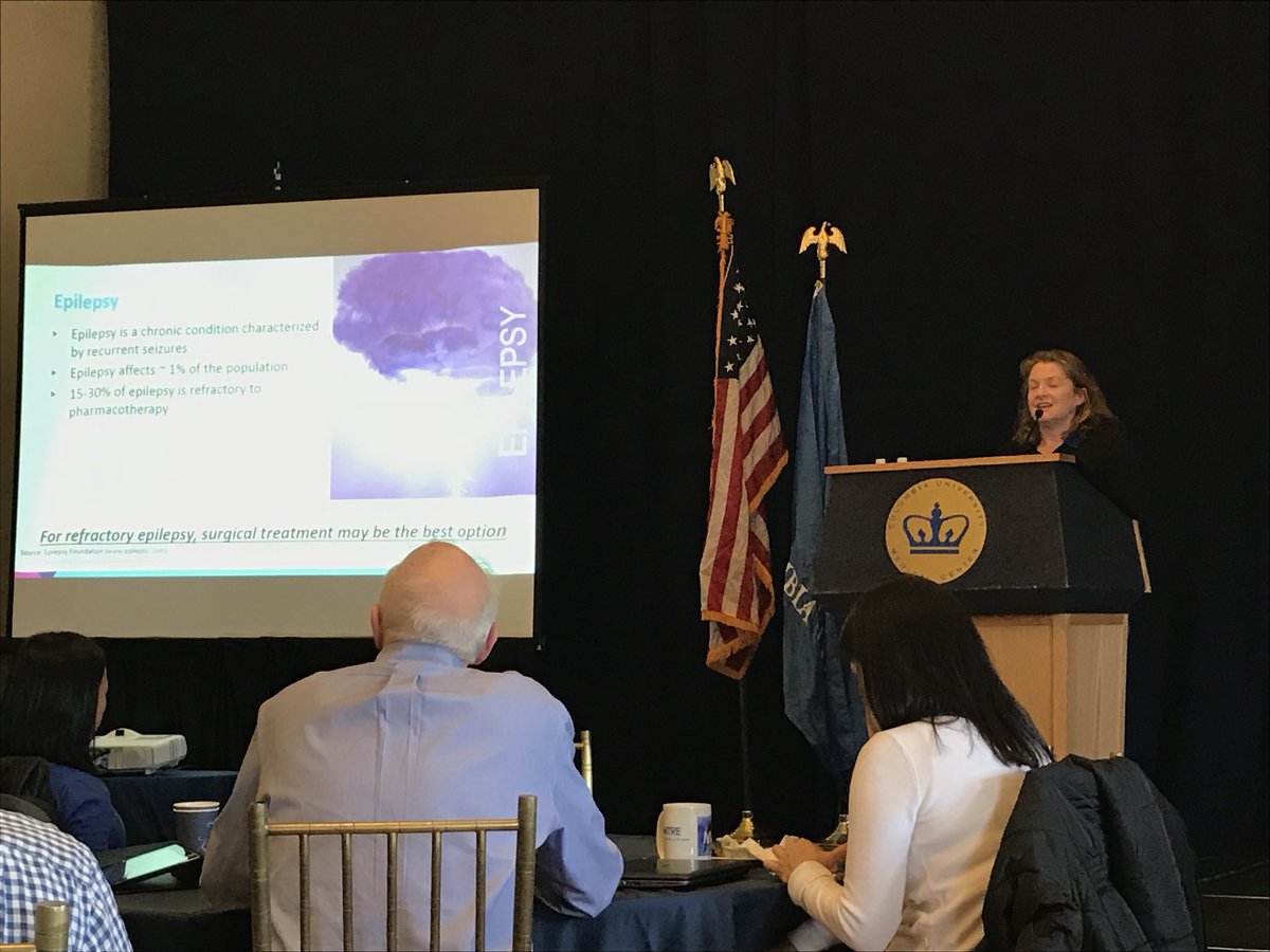 BMEIIsinai's tweet photo. Dr Rebecca Feldman of the @IcahnMountSinai #BalchandaniLab #tmiinyc speaking on using #7T #mrsi in #epilepsy at the #NYMIRC meeting @ColumbiaMed https://t.co/zE8tsTStWM
