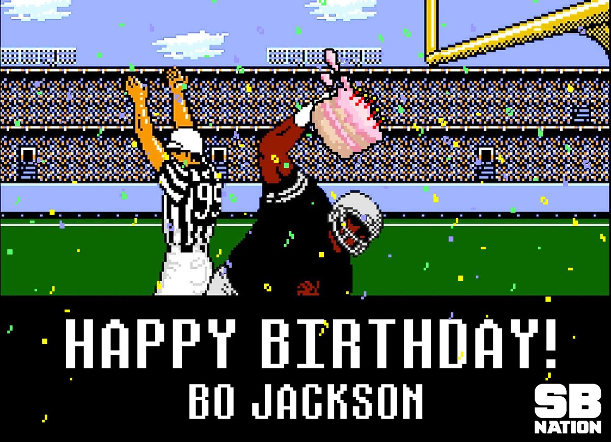 Happy 55th birthday, Bo Jackson!

[cue Tecmo Bowl touchdown music] 