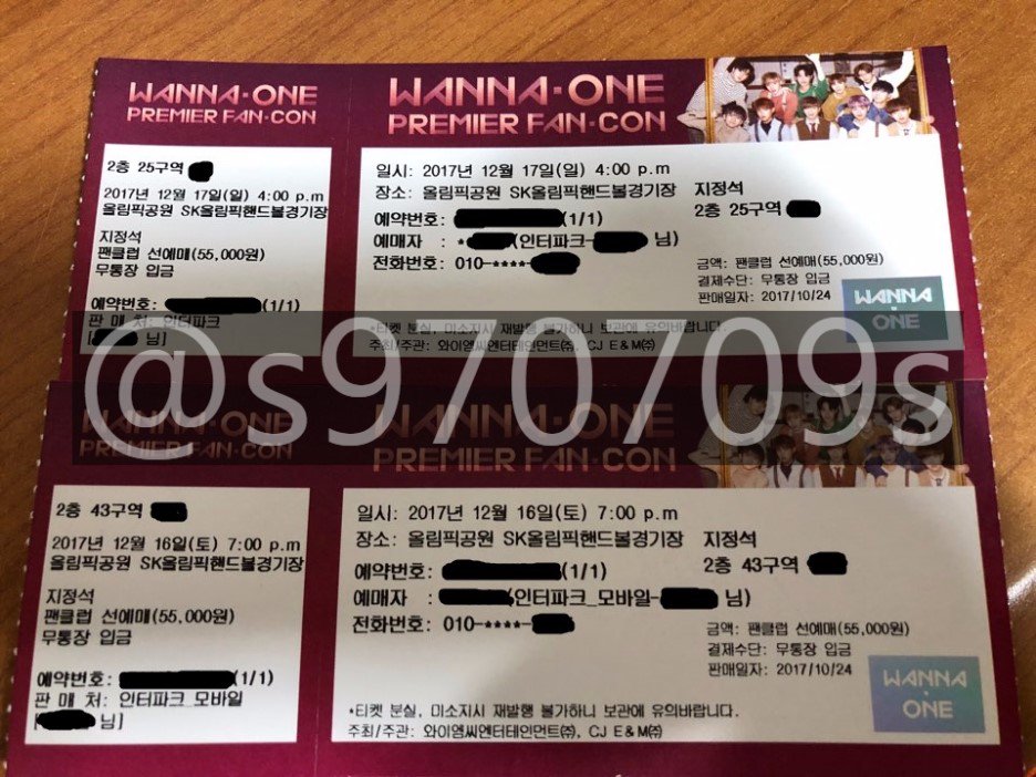 s970709s's tweet photo. 워너원 서울 팬콘 나눔투표합니다❤️

1번    12/17(막콘) 25구역

2번    12/16(중콘) 7시 43구역 

<두개 모두 1~3열이내입니다>

투표방법: 멘션
투표기간: 1~2일

딱 봤을때 많은걸로 결정할게요'-'*
나눔이벤트는 투표발표후 진행될예정입니다 https://t.co/vB1AyiEUZj