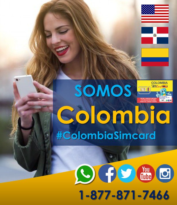 ColombiaSIMCARD's tweet image. Te acompañamos en todos tus #viajes ✈️. #ColombiaSIMCARD va contigo.
#SomosColombia 🇨🇴