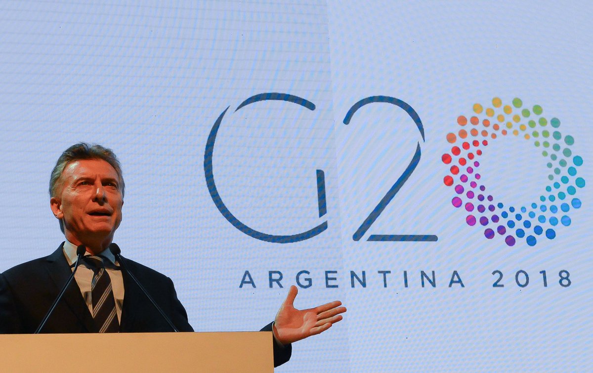 alefinocchiaro's tweet photo. Ceremonia de lanzamiento de la presidencia argentina del G20.
"Es un día histórico para los argentinos. Estamos poniendo a la Argentina en un lugar relevante en el mundo, un mundo al que le inspiramos confianza", @mauriciomacri #G20Argentina 🇦🇷 https://t.co/WFQw5OzHmX