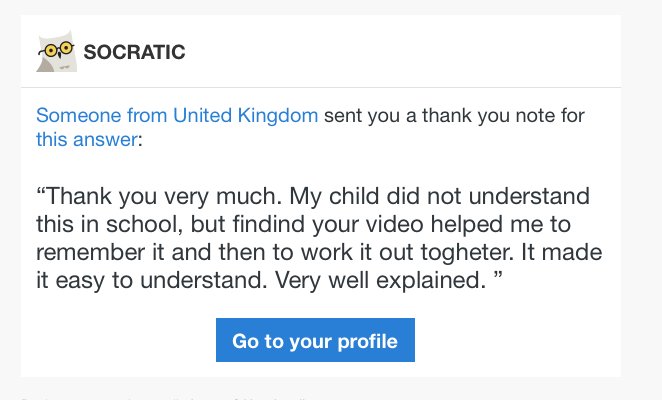 This is why I love contributing to <a href="/SocraticOrg/">Socratic</a>
#LEARNING #Teaching #Education