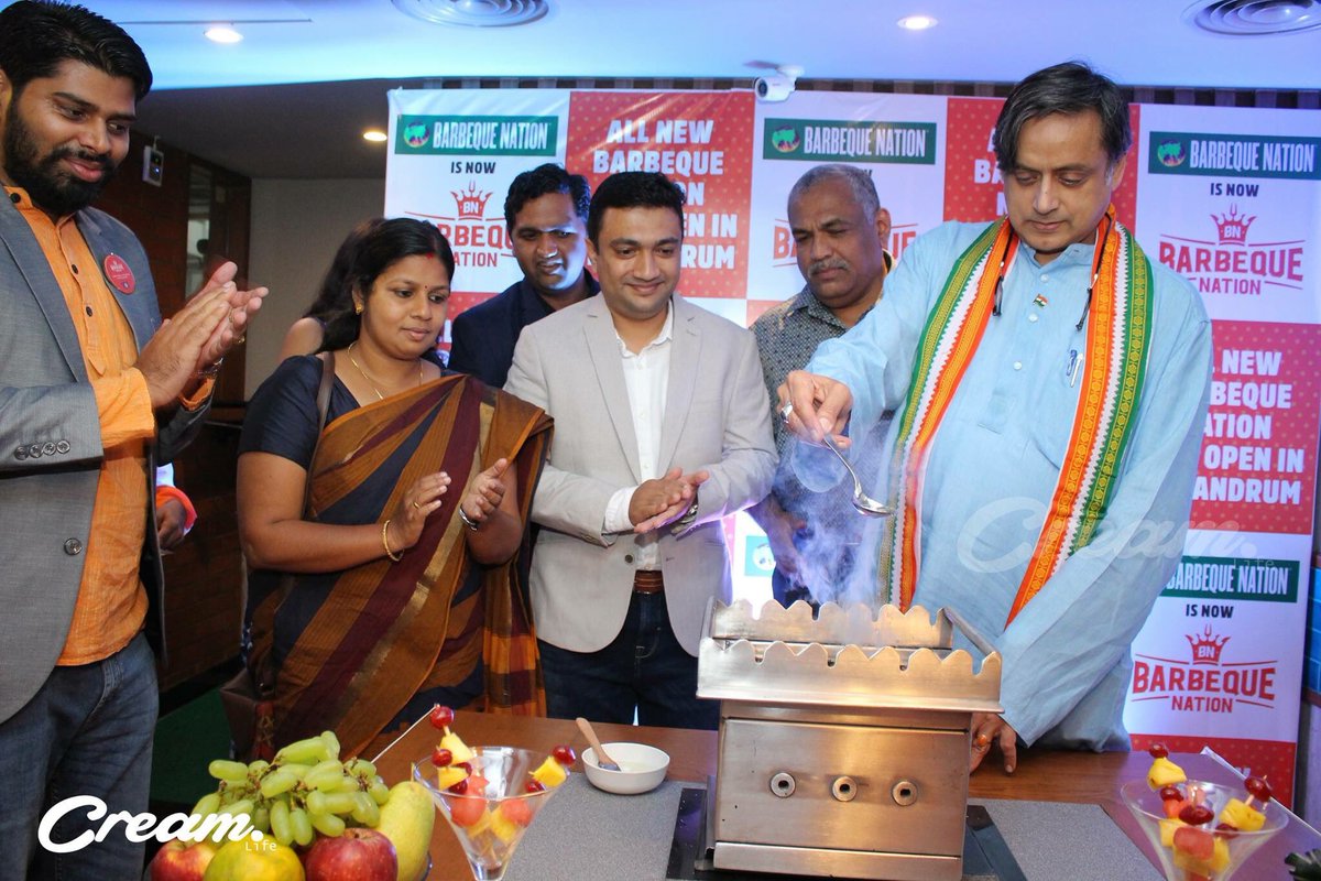 MPTrivandrum's tweet photo. Inaugurating the Launch Of @BarbequeNation in Trivandrum.
Photo Credits #CreamLife
#BBQNation|#MPThiruvananthapuram https://t.co/Q8fQKGkg0I