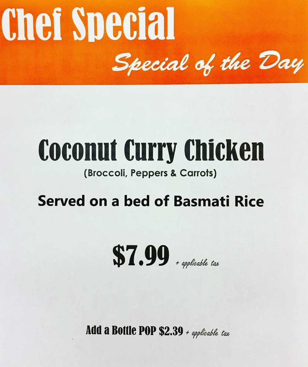 GbcEats's tweet photo. Today's Chef Special at Waterfront Campus is a delicious Buffalo Cauliflower served w/ carrots, celery and ranch for $4.99. Add an Iced Tea for an additional $2.69. We also have Coconut Curry Chicken served on a bed of basmati rice for $7.99.
#chartwellsgbc #gbceats https://t.co/gVli2TyoNr
