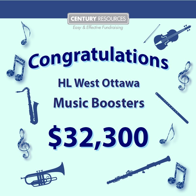 CenturyResource's tweet image. Congratulations HL West Ottawa Music Boosters on your successful FUNDRAISER!!! #CenturyResources #FUNdraisingPros
