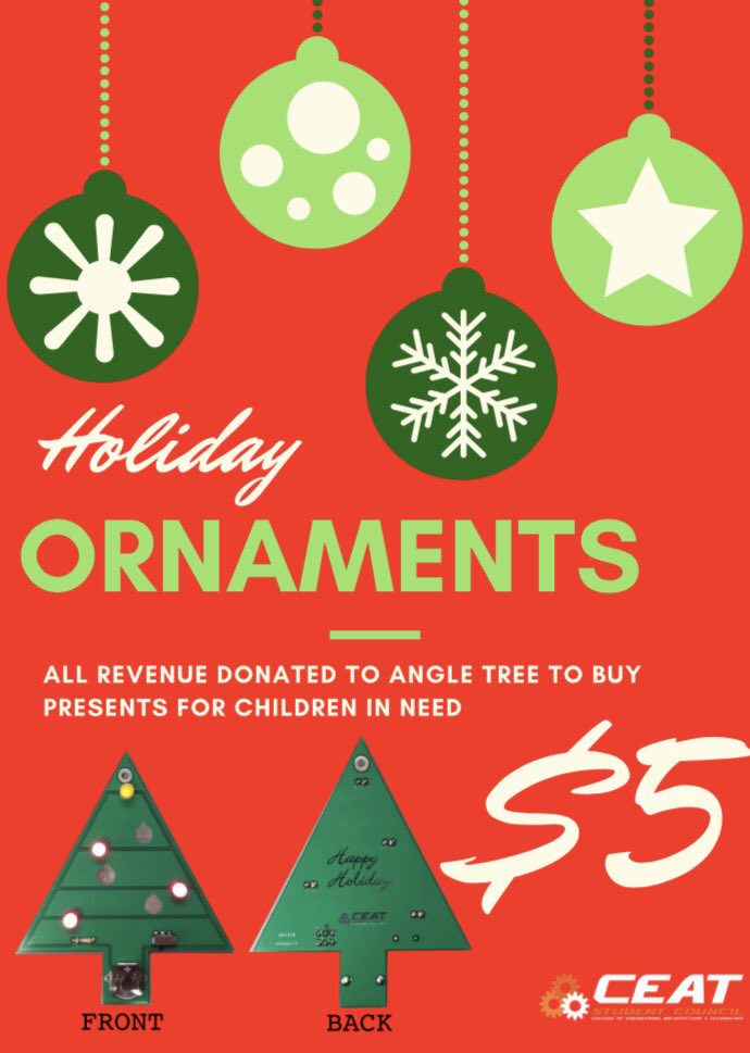 CEATstuco's tweet photo. Come check out our Holiday Ornaments today at Cheap Lunch(11 am ATRC)!! Only $5 and all profits go towards Angle Tree!! https://t.co/JUh42b5BdH