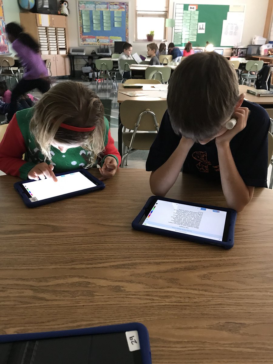 kscheuble's tweet photo. We tried @Seesaw today for the first time in our ELA writing center. S’s loved it! #coteaching #ThisIsWes @MrO_211 https://t.co/IE0dQtUPQn