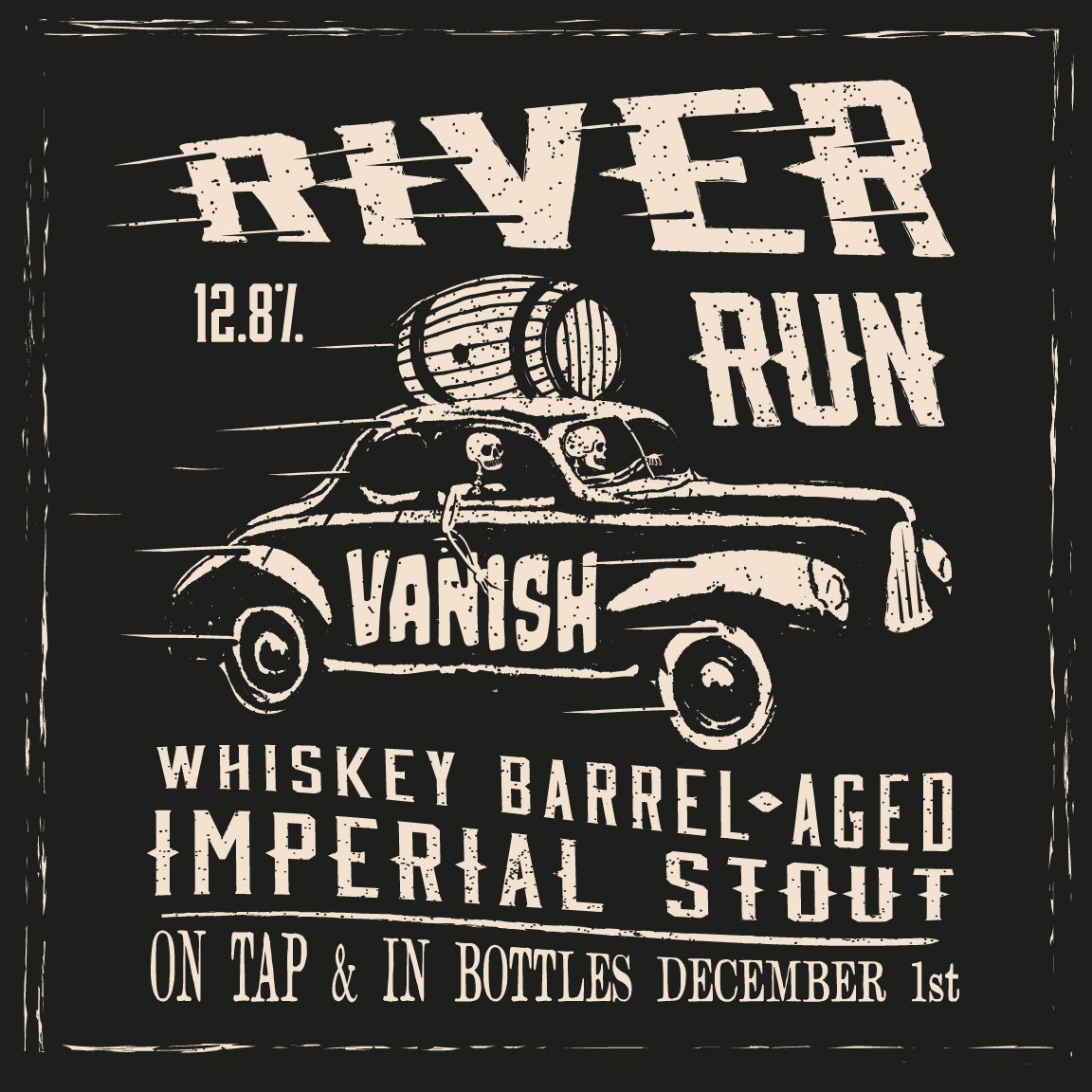 vanishbeer's tweet photo. Don’t forget - tomorrow we release our annual BA Imperial Stout, River Run! Limited supply of 750ml bottles so get them while you can!
#barrelaged #stout #imperialstout #imperial #vanishbeer https://t.co/hbGnQSN6iH