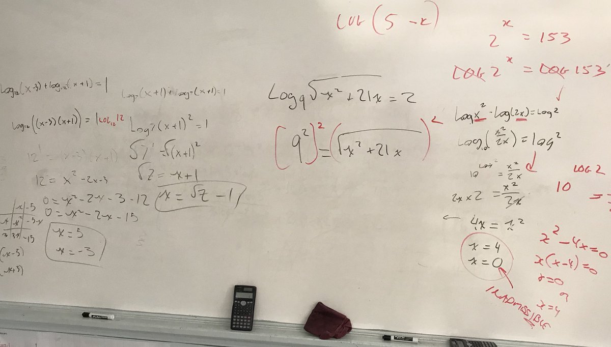 AlexOverwijk's tweet photo. Solving exponential and logarithmic equations #mhf4u #athinkingclassroom #iteachmath #vnps #vrg https://t.co/Xu6uEurs8A