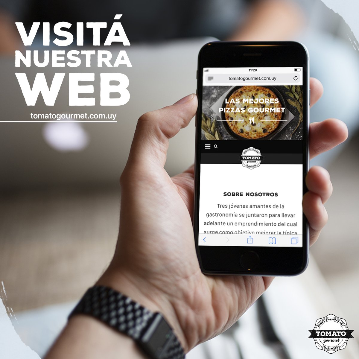 Renovamos nuestra web 📢 Si todavía no la visitaste, ¡no esperes más! Entrá a tomatogourmet.com.uy conocé nuestra historia y descubrí todas las variedades que ofrece nuestro menú 😉