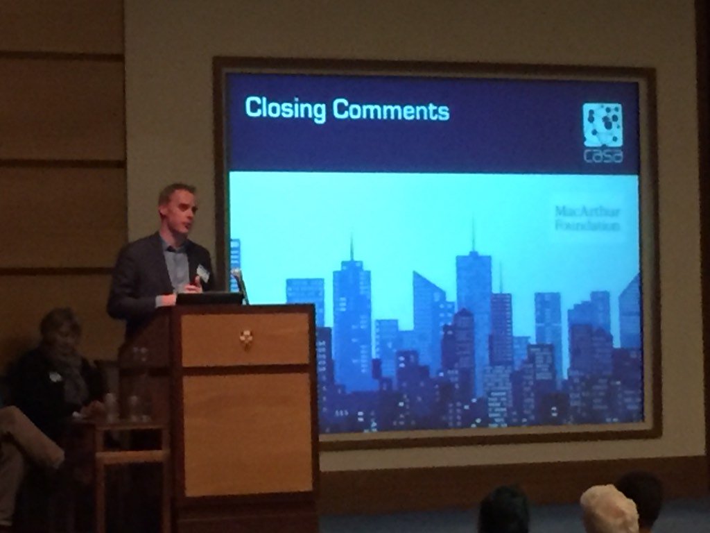 CASAUCL's tweet photo. As the conference comes to a close, summing up by @janicemorphet @AndrewCollinge   @gisplanner https://t.co/Iy98MS4rs0