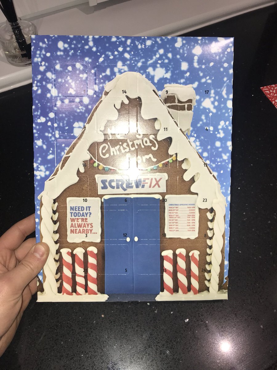 ALMElectrical's tweet photo. Thanks @Screwfix for my advent calendar &amp; voucher ☃️ https://t.co/h1W6uYxgsz