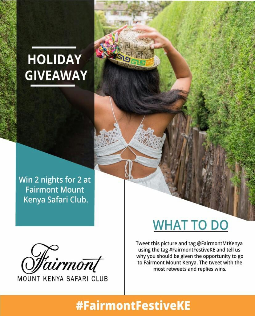 K_gachau's tweet photo. Hi @FairmontMtKenya. I really want to Tembea Kenya and I think it's about time. Help me start my journey! #FairmontFestiveKE https://t.co/er54AZtGfb