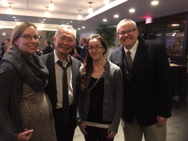 CarolineBarlott's tweet photo. Amazing to hear @GeorgeTakei speak of his life and then to have a chance to meet him and his husband, @BradTakei. They were one of the first couples to receive a license after marriage equality was possible. Memorable time with @JoFindsOm #EPLTakei @EPLdotCA #eplspeakerseries https://t.co/Yx6040c8x7