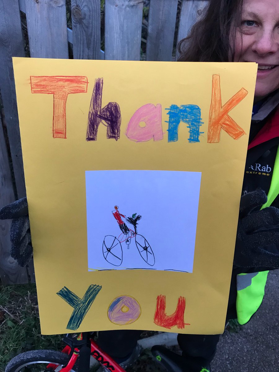 OutspokenTrain's tweet photo. It's not often you get a thank you card as big as a bike! Thanks @St_Faiths for allowing us to deliver balance bike training and for the thoughtful card. #cycling #Cambridge #BalanceFirst @frogbikes https://t.co/5L0myIXKH8