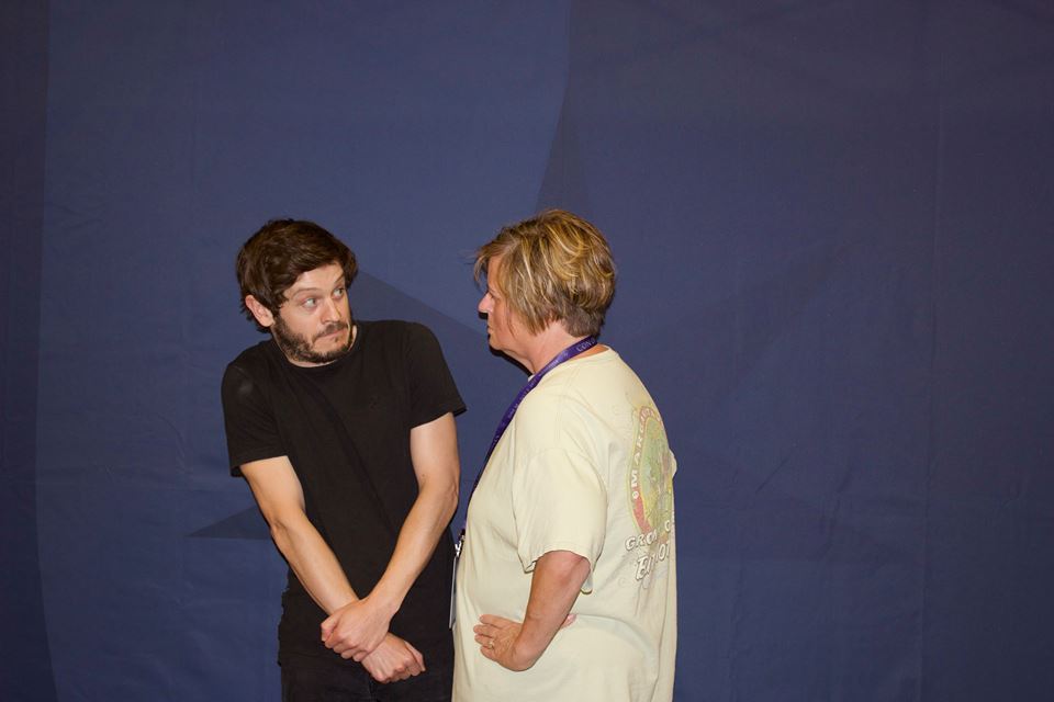 dorism325's tweet image. Looks like Ramsay is being reprimanded for his bad behavior lol 😂 awesome pic love it!! 👍💕photo credit: @ConOfThrones #IwanRheon #RamsayBolton #ConOfThrones2017