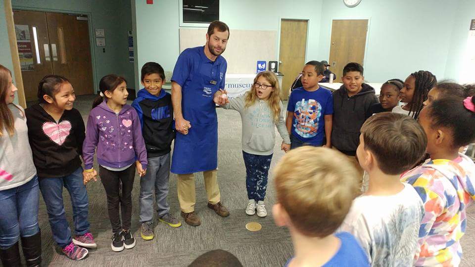 AprilBEngland's tweet photo. Today is all about electricity & magnetism @capefearmuseum w/ Pender County Schools thanks to a @DukeEnergy STEM Grant #makingcircuits #WeAreDE https://t.co/fVeUHYU2TY