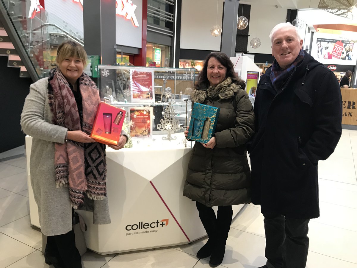 Thank you so much for the support of <a href="/MallWalthamstow/">The Mall Walthamstow</a> on #GivingTuesday, they raised £133 to support our work and donated gift sets for our Christmas Raffle! Helen, James and Sharon went along to collect the donations. #MallCares