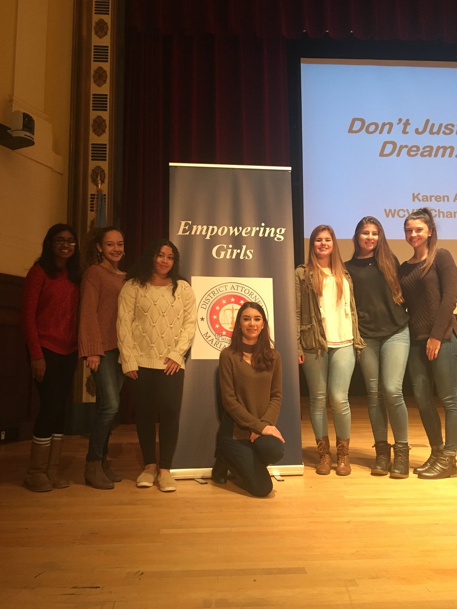 WSC_WHS's tweet photo. Wilmington High School students at today’s #EmpoweringGirls Conference put on by @DAMarianRyan! Thank you so much for inviting us! https://t.co/a0ubVctZwE
