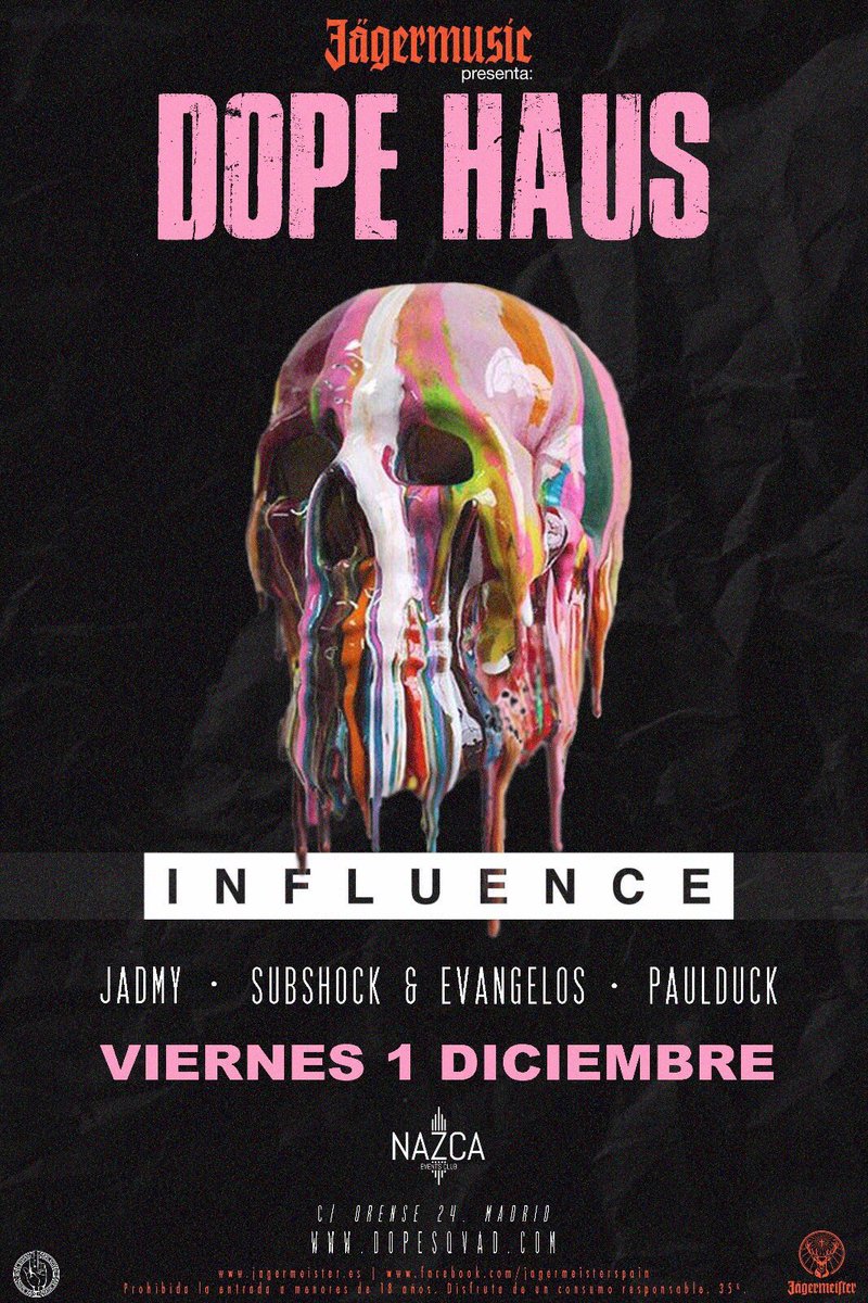 MADRID, see you tomorrow @NazcaEventsSala 
DOPE HAUS X INFLUENCE 🔥
