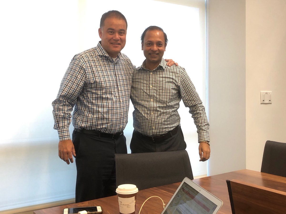 Matching shirts for our ABM webinar. Also, sucking in my stomach did not work. Still time to join!  goo.gl/G1LSpt