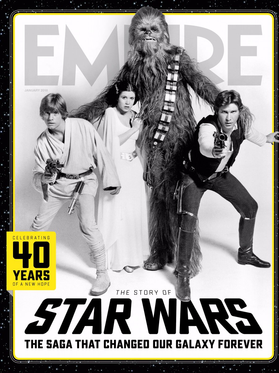 Jaydy2007's tweet photo. The cutest photo of #CarrieFisher and little @HamillHimself on the Cover of the #EmpireMagazine for #StarWars 40th anniversary for #ThrowbackThursday https://t.co/HZdO4zb7lH