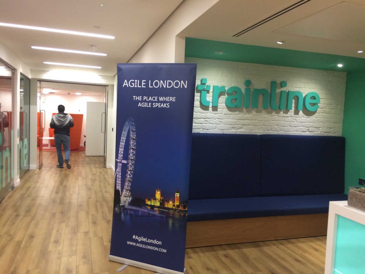 AgileLondon's tweet photo. We’re here and we’re ready - who’s joining us?! #agilelondon @thetrainline https://t.co/kC1nfEdtOy