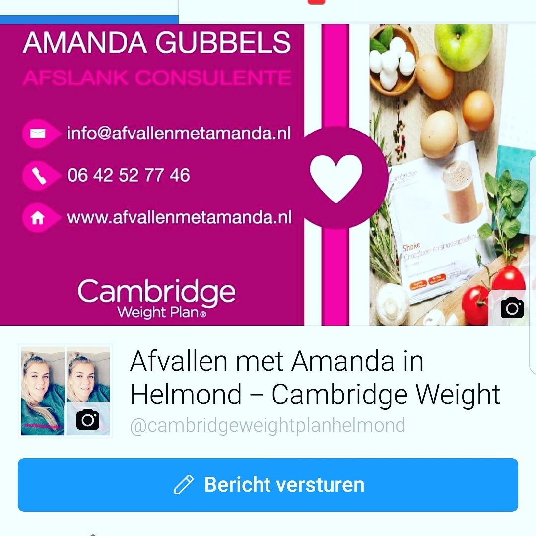 cambrigdeamanda's tweet photo. #follow #me #on #Facebook #afvallen #cambridgeweightplan #dieet #afvalleninhelmond #Helmond #ketosis #healty #afslanken #voeljegoed https://t.co/YgX70omRCA