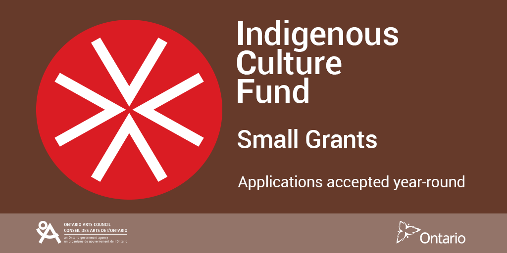 ONArtsCouncil's tweet photo. The Indigenous Culture Fund’s Small Grants program is open for applications year-round. Submit your application on Nova, our online application system. https://t.co/K9tXiWNGvq @ExploreON https://t.co/dAqATnfkwS