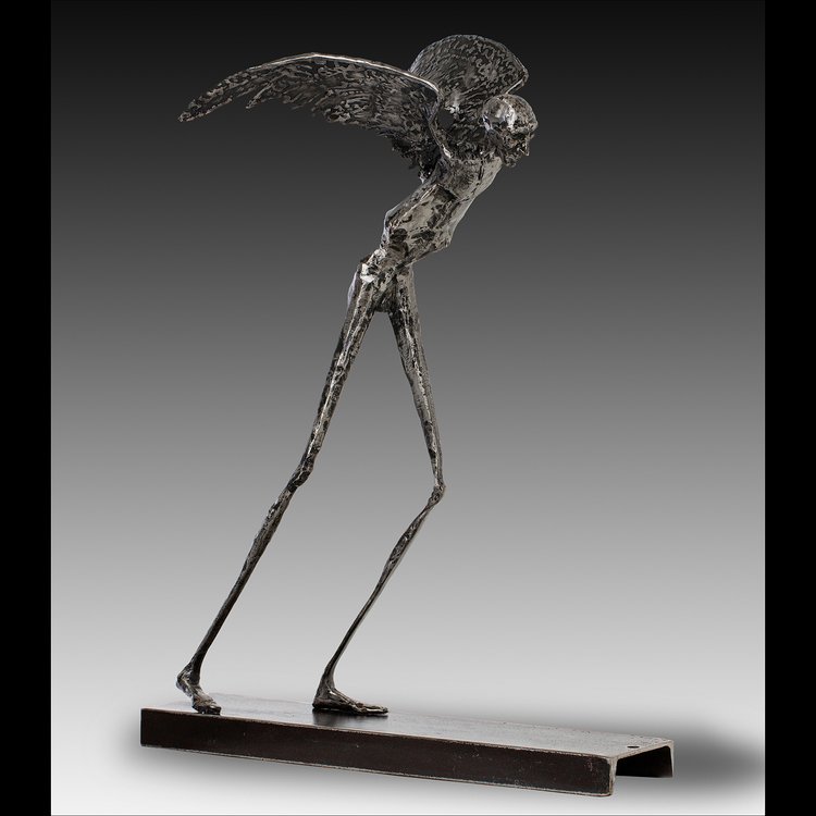 GasparillaArts's tweet photo. "The Walker" was on display in @artyeinsculptor's booth during #GFA2017. Yiens recently emigrated from Cuba and displayed his works for the first time as a participant in the Emerging Artist Program. Encourage potential applicants to visit our website: https://t.co/gFsYuvQl8y https://t.co/QscL6IDuLM