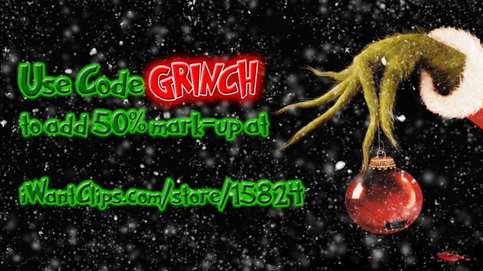 Visit https://t.co/kUSpvq02yx to add a 50% mark-up at checkout with code GRINCH #Grinchinatrix https://t<a href="/tag/grinchinatrix"class="tags"><span>#grinchinatrix</span></a>