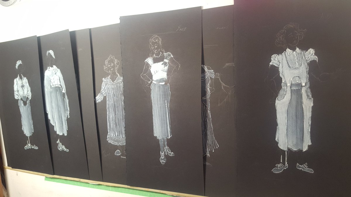 Costumes! Working on the white layer #glassmenagerie #arewehavingfunyet