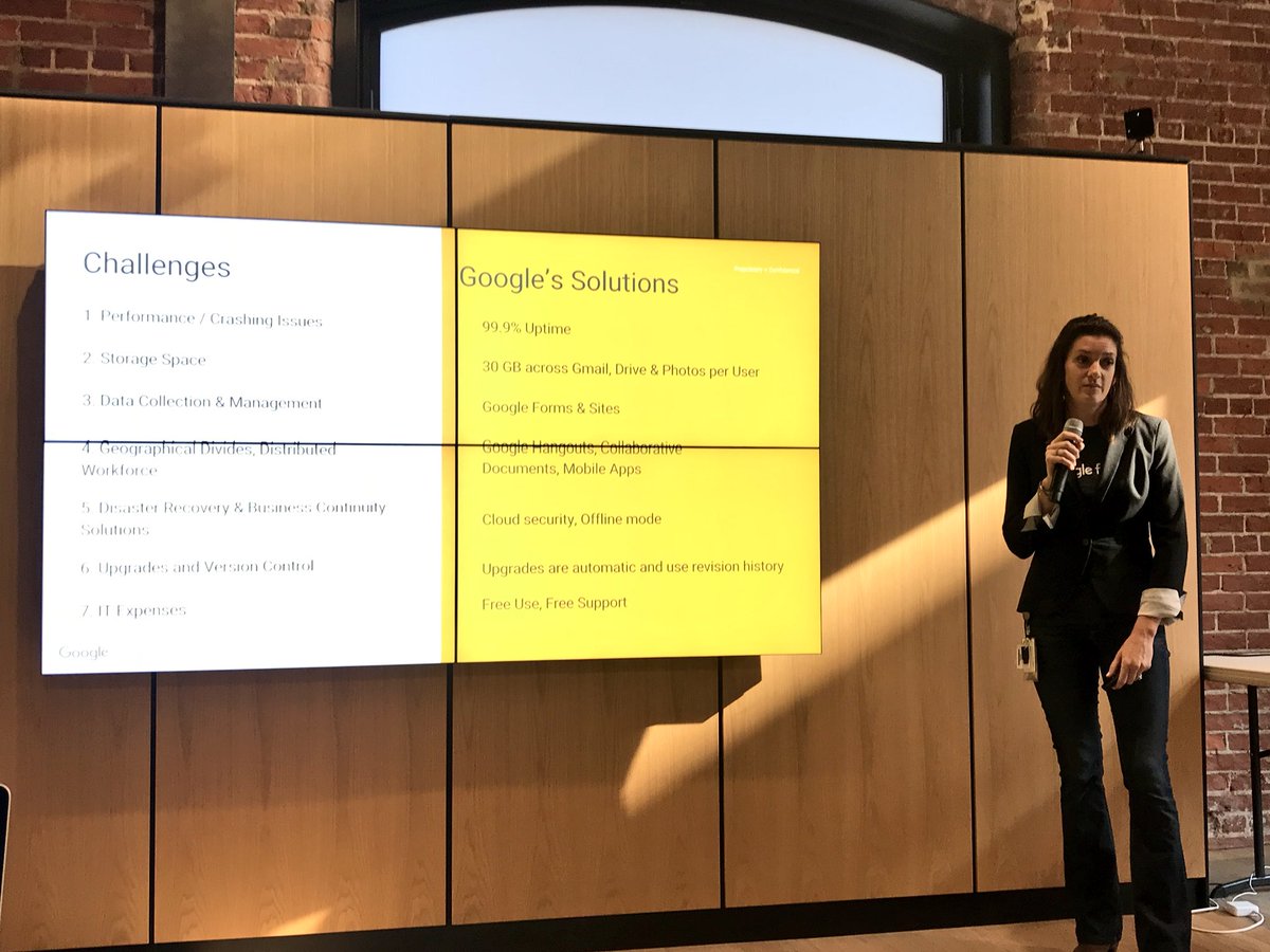 DavidBohmNC's tweet photo. Checking out @googlenonprofit presentation @googlefiber in Raleigh. Tremendous resources available—G Suites for Nonprofits—pretty impressive. #G4NP https://t.co/YT1wNPfYkJ