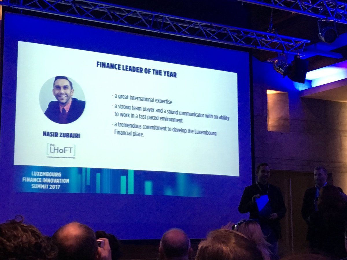 Congrats to <a href="/naszub/">Nasir Zubairi</a> !! You deserve this Finance Leader of the year #GalaInFinance. Congrats to the whole <a href="/The_LHoFT/">Luxembourg House of Financial Technology</a> team for your amazing work this year.