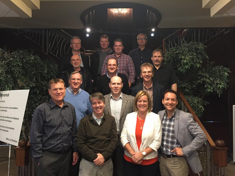 GEB Members
Back:Gert Schrijver, Brian Anderson, Bloyce Thompson, Bob Welper
3rd row: Janusz Jamrozik, Jacques Chesnais, Gerrit Kistemaker
2nd row: Robert Moore, Chairman Greg Dietrich, Pierre Laliberté
Front:Brian Van Doormaal, Filippo Miglior, Bethany Muir, Jean-Patrice Nault