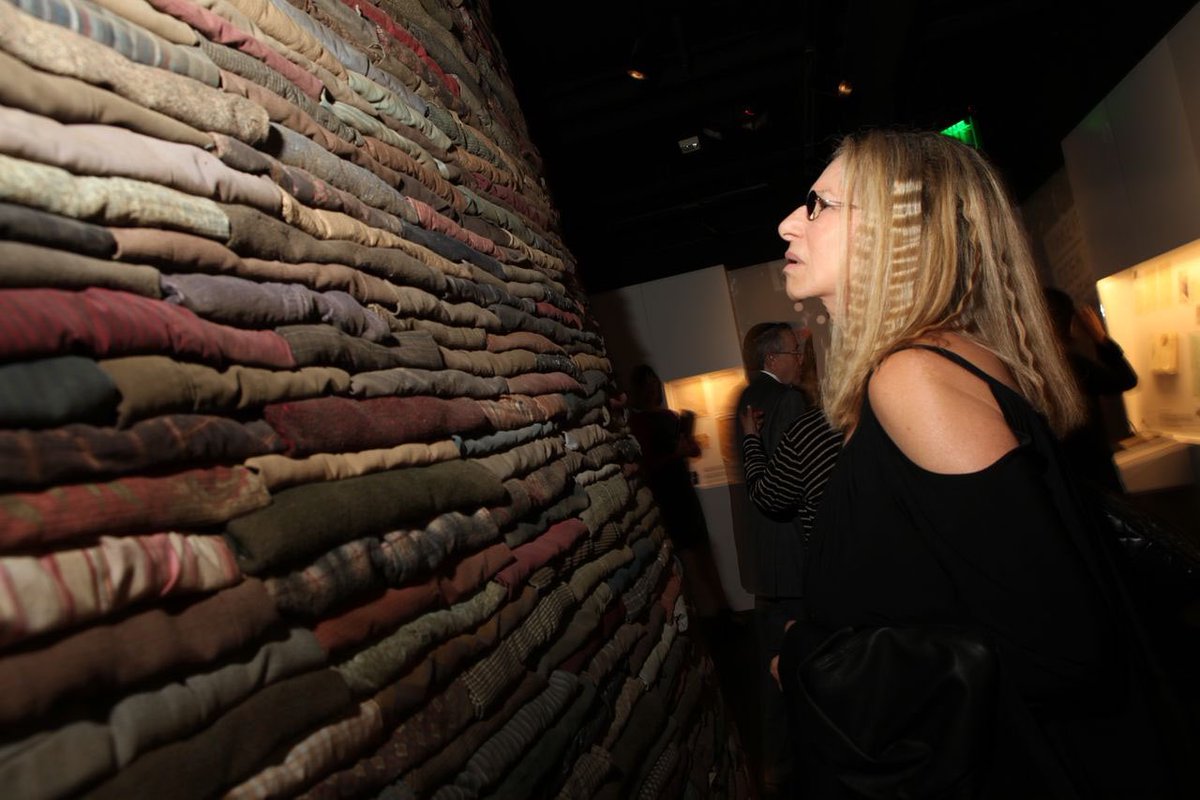 BarbraStreisand's tweet photo. Seeing all the shirts taken off the backs of people during the Holocaust. https://t.co/C7z0lXF2D4