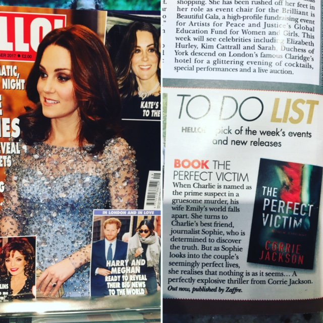 CorrieJacko's tweet photo. Here I am, casually hanging out with Kate in @hellomag. Do you think she's read it?! #ThePerfectVictim #review https://t.co/n3V5nyC4o8